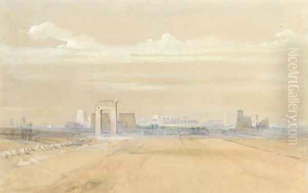 View of Karnak, Egypt Oil Painting by David Roberts