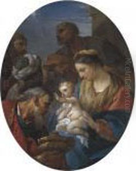 Adoration Of Magi Oil Painting by Charles Joseph Natoire