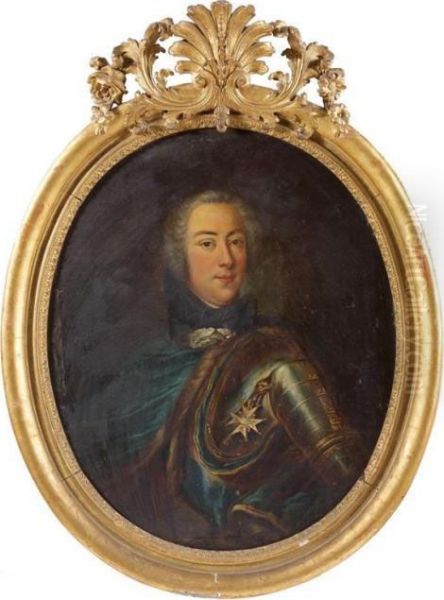 Portrait Presume Du Comte De Tressan Oil Painting by Jean-Marc Nattier