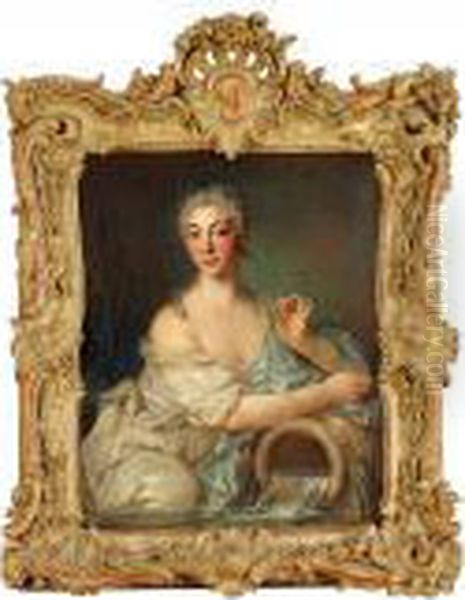 Allegory Over Water Oil Painting by Jean-Marc Nattier