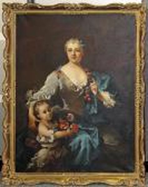 Portrait Of A Lady Oil Painting by Jean-Marc Nattier