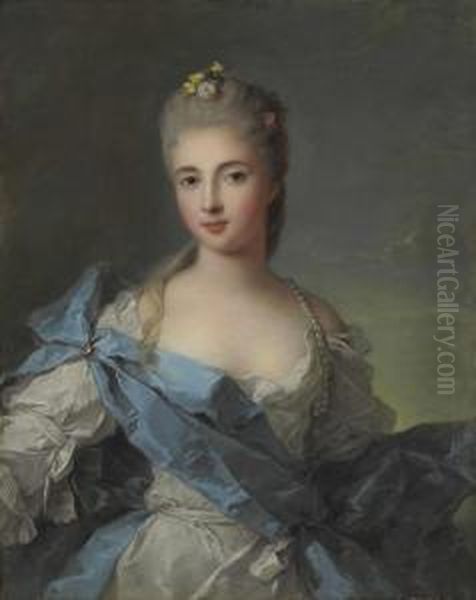 Portrait Of A Lady Oil Painting by Jean-Marc Nattier