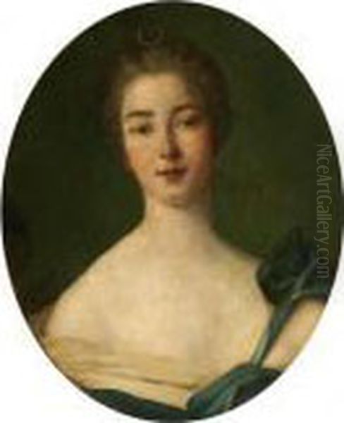 Portrait De Madame De Pompadour En Diane Oil Painting by Jean-Marc Nattier