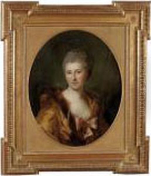 Portrait De Dame Oil Painting by Jean-Marc Nattier