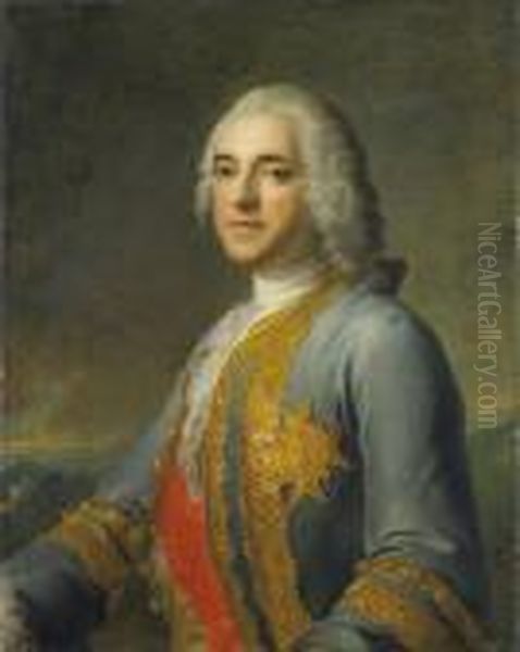 Bildnis Des Comted'argenson Oil Painting by Jean-Marc Nattier