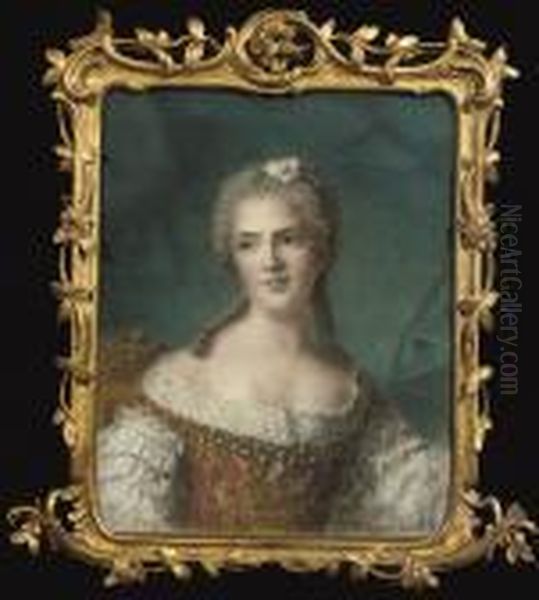 Portrait Of Princess Henriette De France Oil Painting by Jean-Marc Nattier