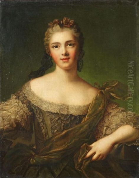 Bildnis Der Victoire Louise Marie Therese De France Oil Painting by Jean-Marc Nattier