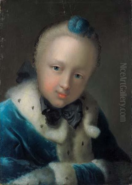 Ritratto Di Bambina Oil Painting by Jean-Marc Nattier