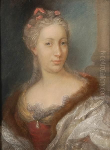 Portrait Of A Lady Oil Painting by Jean-Marc Nattier