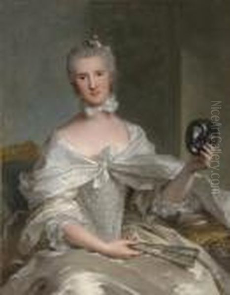 Portrait Of A Lady Oil Painting by Jean-Marc Nattier