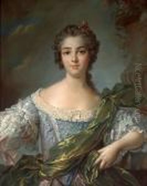 A Portrait Of Victoire De France Atfontevrault Oil Painting by Jean-Marc Nattier