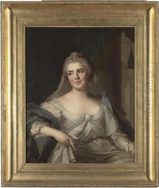 Portrait Of Louise-elisabeth De 
France (1727-1759), Duchesse De Parme, Eldest Daughter Of Louis Xv Of 
France, Half Length Seated Oil Painting by Jean-Marc Nattier