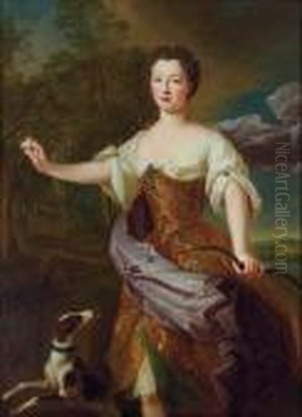 Portrait Of A Lady Oil Painting by Jean-Marc Nattier