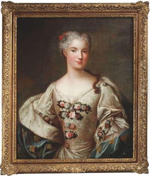 Portrait Of A Young Lady Oil Painting by Jean-Marc Nattier