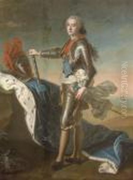 Portrait De Louis-jean-marie De Bourbon Oil Painting by Jean-Marc Nattier