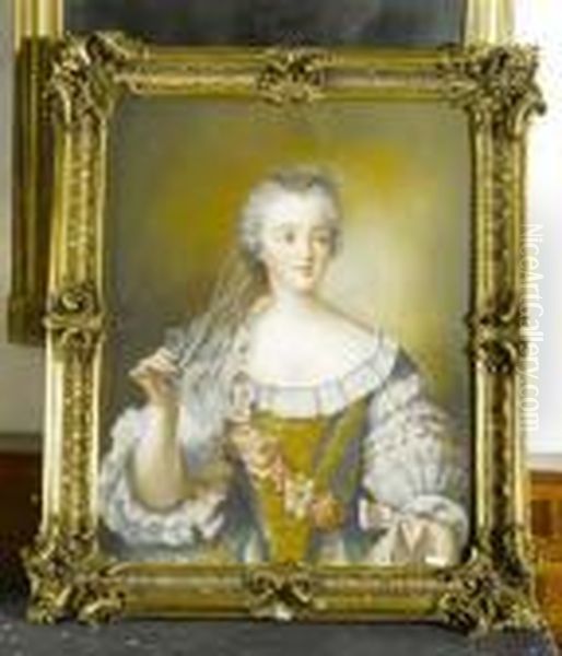 Portrait Der Madame Sophie, Tochter Louis Xv. Oil Painting by Jean-Marc Nattier