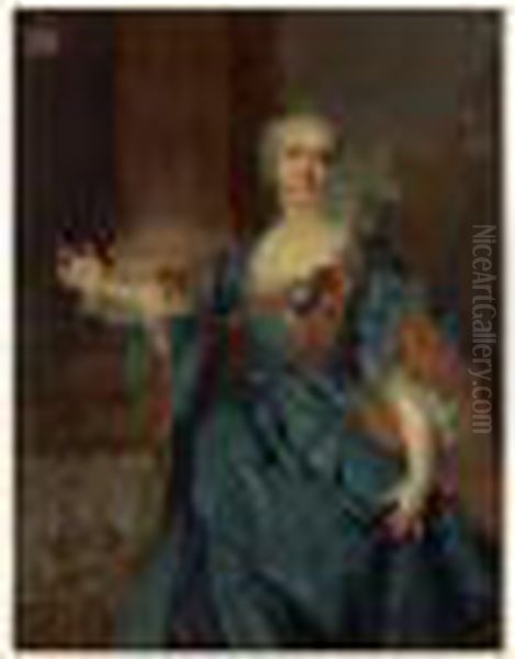 Portrait De La Comtesse De Courbouzon Oil Painting by Jean-Marc Nattier