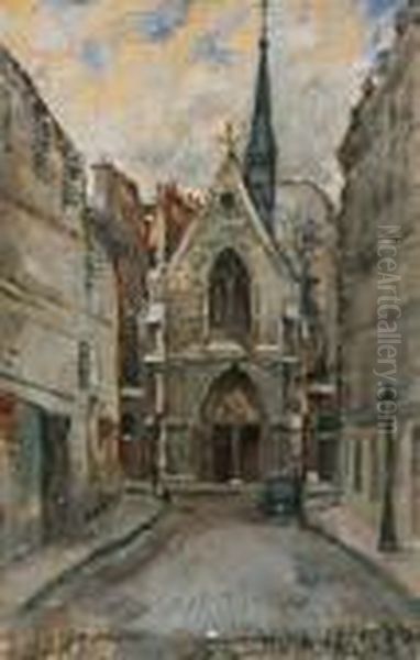 Chiesa A Le Marais, A Parigi Oil Painting by Hector Nava