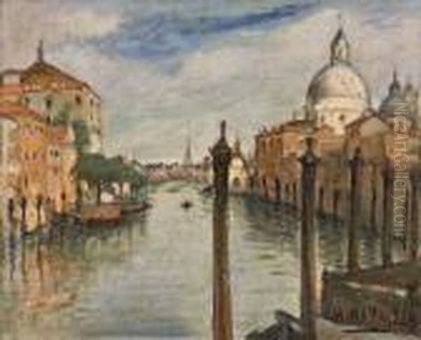 Veduta Del Canal A Venezia Oil Painting by Hector Nava