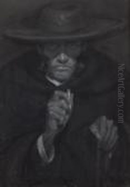 Ritratto In Monocromo Oil Painting by Hector Nava