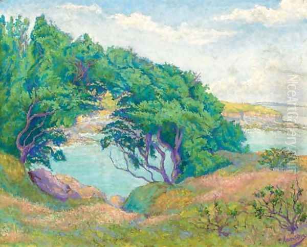 Au bord de la mer Oil Painting by Paul-Elie Ranson