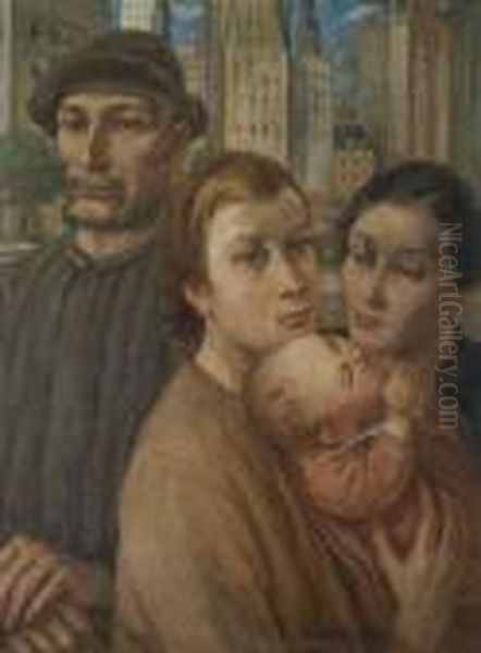 Famiglia A Buenos Aires Oil Painting by Hector Nava