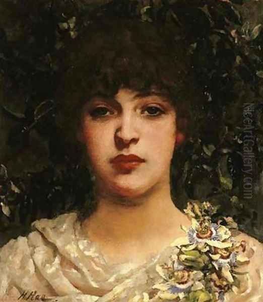 The Garland Oil Painting by Henrietta Rae