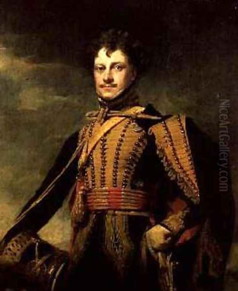 Lt. Col. Sir John James Fraser in Hussar uniform Oil Painting by Sir Henry Raeburn