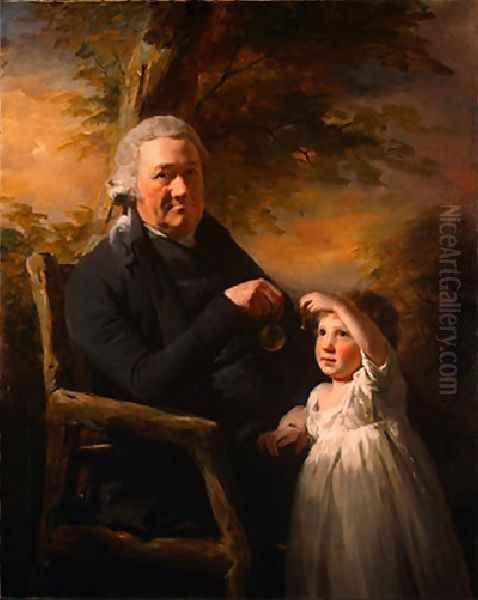 John Tait And His Grandson Oil Painting by Sir Henry Raeburn