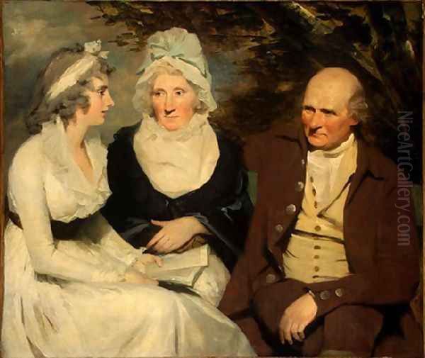 John Johnstone Betty Johnstone And Miss Wedderburn Oil Painting by Sir Henry Raeburn