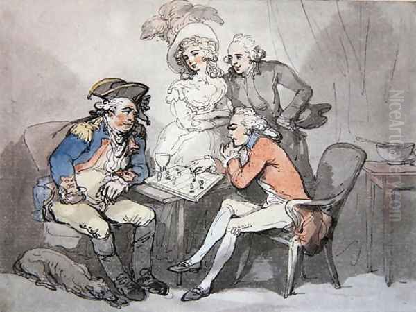 Checkmate, c.1790 Oil Painting by Thomas Rowlandson