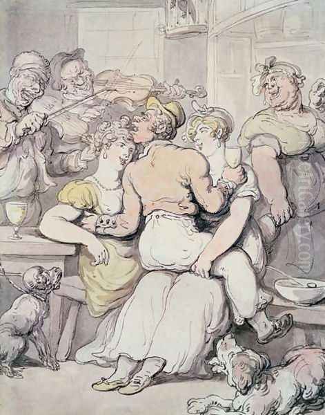 Jack Tar Admiring the Fairer Sex Oil Painting by Thomas Rowlandson