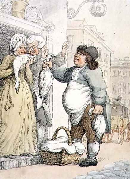 Buy My Goose, My Fat Goose from Ackermanns Cries of London, No. 2 Oil Painting by Thomas Rowlandson