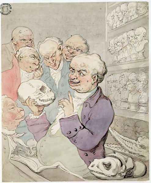 A Piccadilly Lecture in 1803 Oil Painting by Thomas Rowlandson