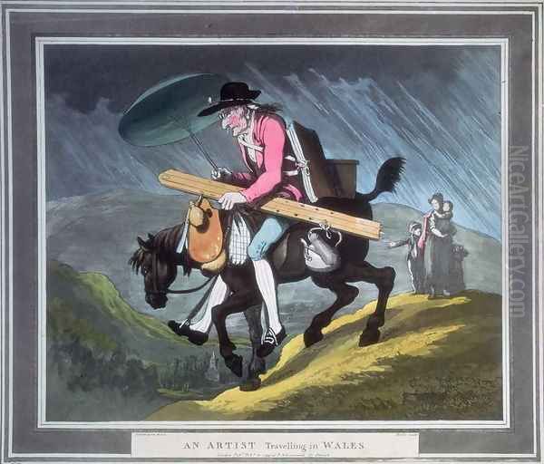 An Artist Travelling in Wales Oil Painting by Thomas Rowlandson