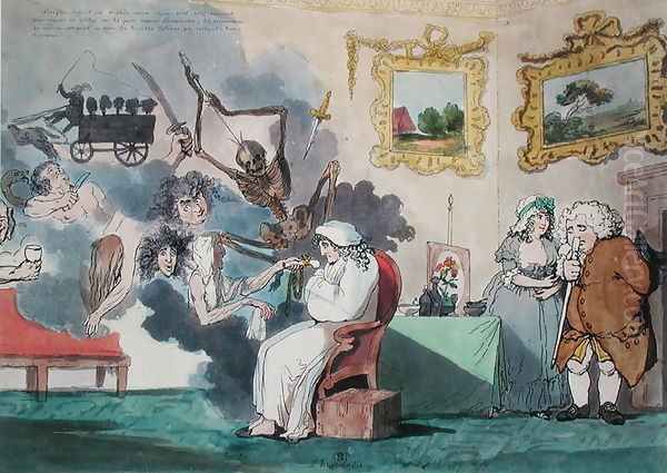 The Hypochondriac Oil Painting by Thomas Rowlandson