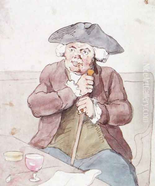 A Man Seated in a Tavern Oil Painting by Thomas Rowlandson