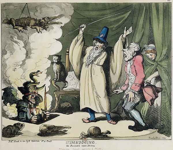 Humbugging or Raising the Devil, 1800 Oil Painting by Thomas Rowlandson