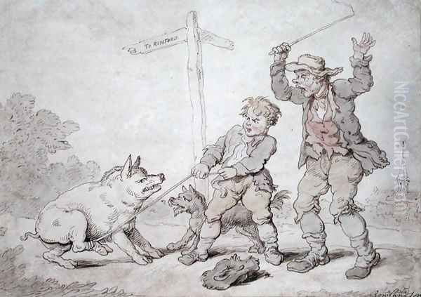 Rusty Bacon Oil Painting by Thomas Rowlandson