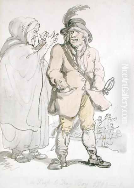 A Peep O Day Boy, 1799 Oil Painting by Thomas Rowlandson