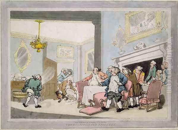 The Disappointed Epicures, pub. by William Holland, 1790 Oil Painting by Thomas Rowlandson