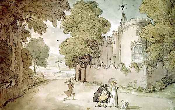 Strawberry Hill Oil Painting by Thomas Rowlandson