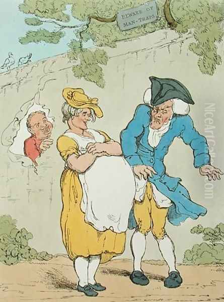 The Pregnant Woman, 1815 Oil Painting by Thomas Rowlandson