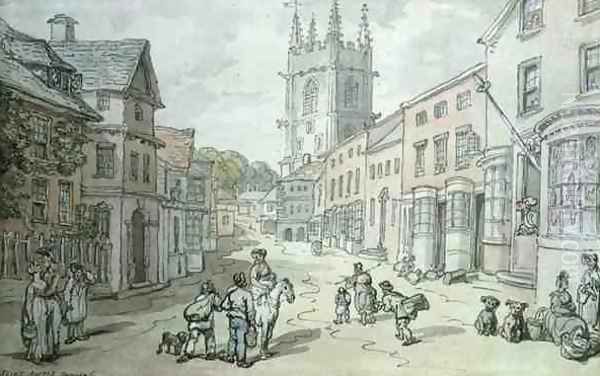 Saint Austle, Cornwall Oil Painting by Thomas Rowlandson