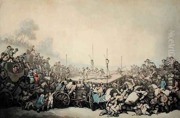 The Prize Fight, 1787 Oil Painting by Thomas Rowlandson