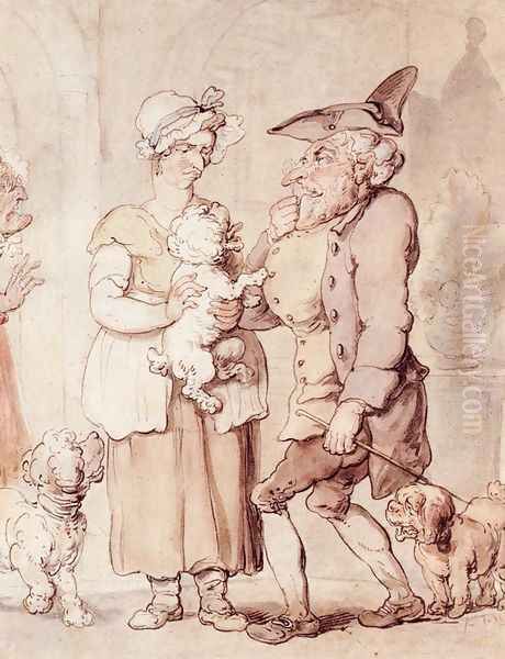 The Sick Dog Oil Painting by Thomas Rowlandson