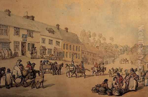 Honiton, Devonshire Oil Painting by Thomas Rowlandson