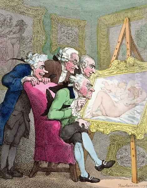 The Connoisseurs, 1799 Oil Painting by Thomas Rowlandson