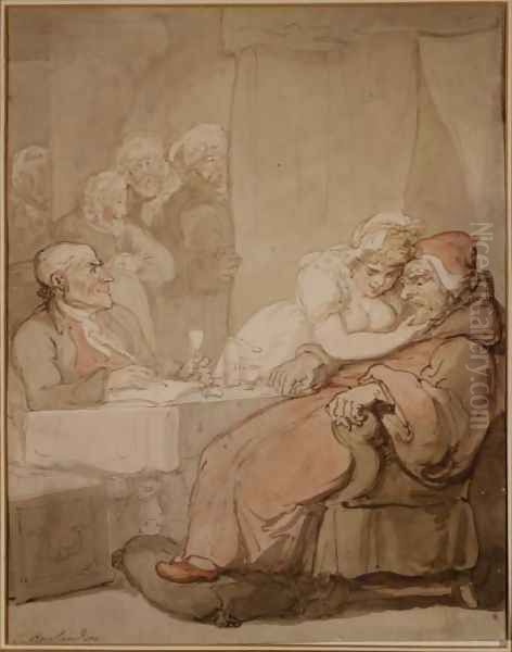 An Eye on the Will by Thomas Rowlandson