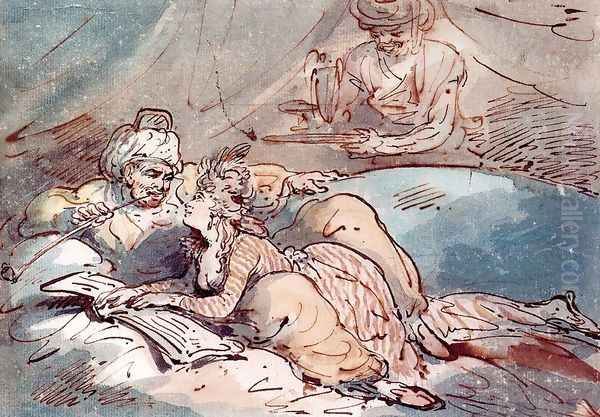 Love In The East Oil Painting by Thomas Rowlandson